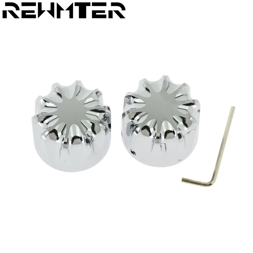 Motorcycle Accessories 29MM Front Axle Nut Cover Bolt Kit CNC Chrome