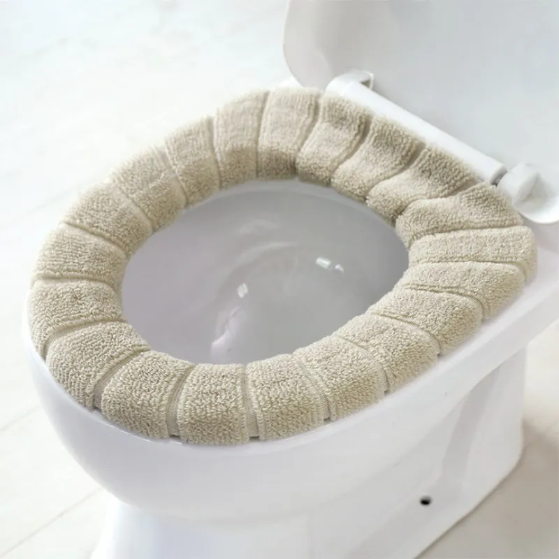 Soft Toilet Seat Cover Bathroom Toilet Seating Warmer Pads Washable