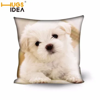 

HUGSIDEA Pillow Cover Cute Dog Designer Cushion Cover Home Decorative Animal Style Cheap Pillow Case 50x50cm Anti Dirty Cover