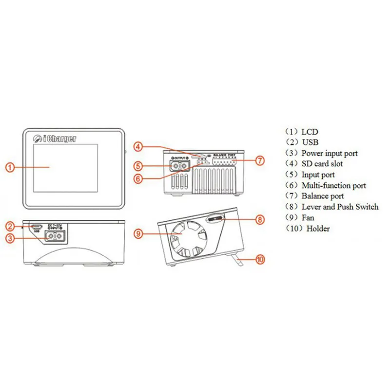 I зарядное устройство X6 800 Вт 30A DC ЖК-экран умный баланс зарядное устройство Dis зарядное устройство для RC автомобиля игрушки Lipo Lilo LiFe LiHv LTO NiZn батарея