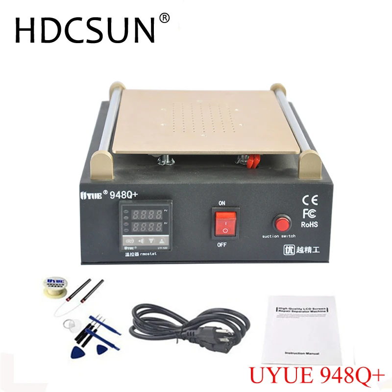 

Max 11 inches Built-in Vacuum Pump Mobile phone LCD Screen Separator Machine Glass Touch Screen Refurbished Uyue 948Q+