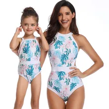 MUQGEW/Новые Бикини для мамы и дочки с принтом, сексуальный цельный купальник, одинаковый купальник, одежда 13