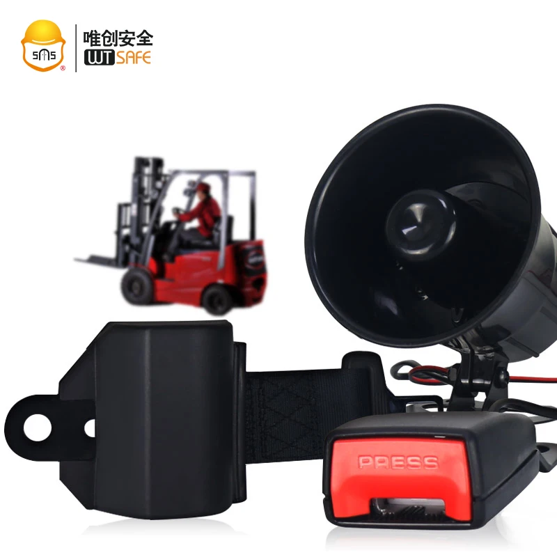 Forklift Seat Belt Voice Alert Quick Release Retractable Double Buckle Safety Belt Reminder with 100db Alarm Horn Forklift Seat Belt Voice Alert Quick Release Retractable Double Buckle Safety Belt Reminder with 100db Alarm Horn