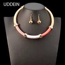 UDDEIN кружевная цепочка винтажное Массивное колье ожерелье для женщин богемные Torques Макси-Ожерелья Чокеры африканские бусы Ювелирные наборы