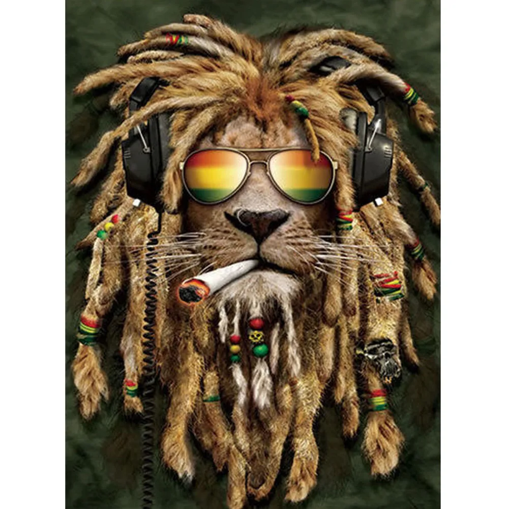 

Full DIY Diamond Embroidery Leo DIY Diamond Painting Cross Stitch Picture Of Rhinestones Lion Diamond Garden