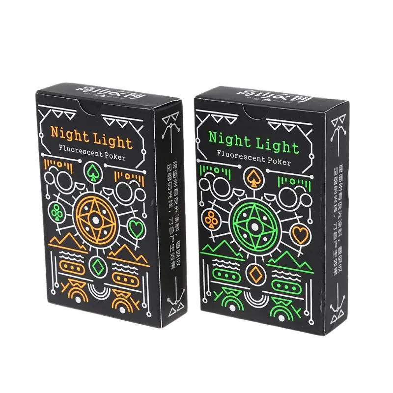 

Hot Black Luminous Poker Card Bar Party KTV Fluorescent Playing Cards Night Game