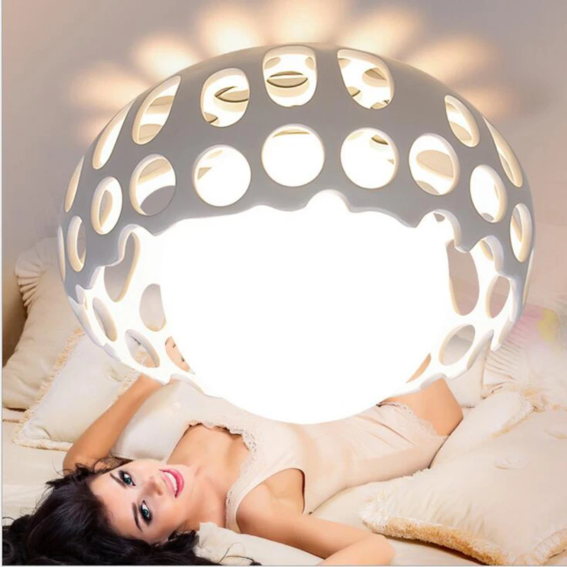 

Bedroom lamp resin ceiling lamp Aisle balcony personality porch lamp Living room round ceiling lamp led lighting fixture led