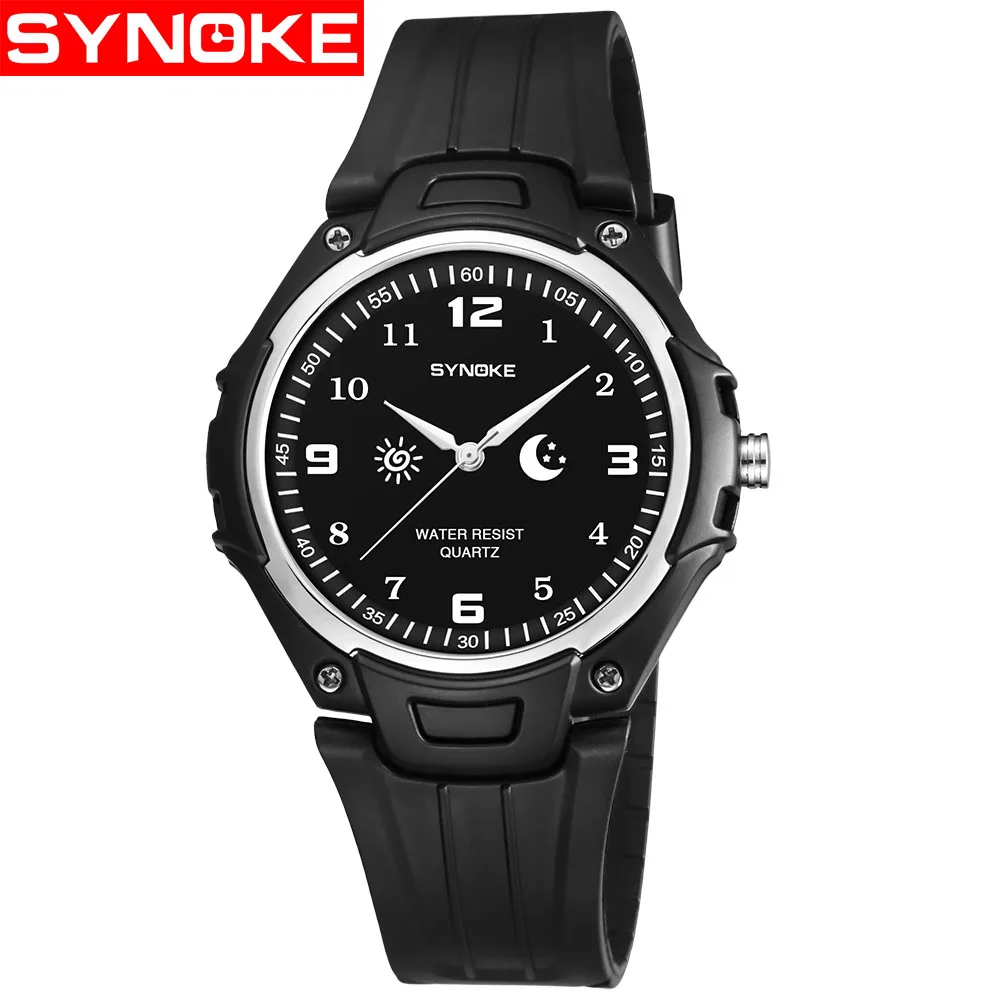 

SYNOKE Mens watch brand luxury Mens Fashion sport Quartz Watch have men's 5ATM Waterproof Wristwatches