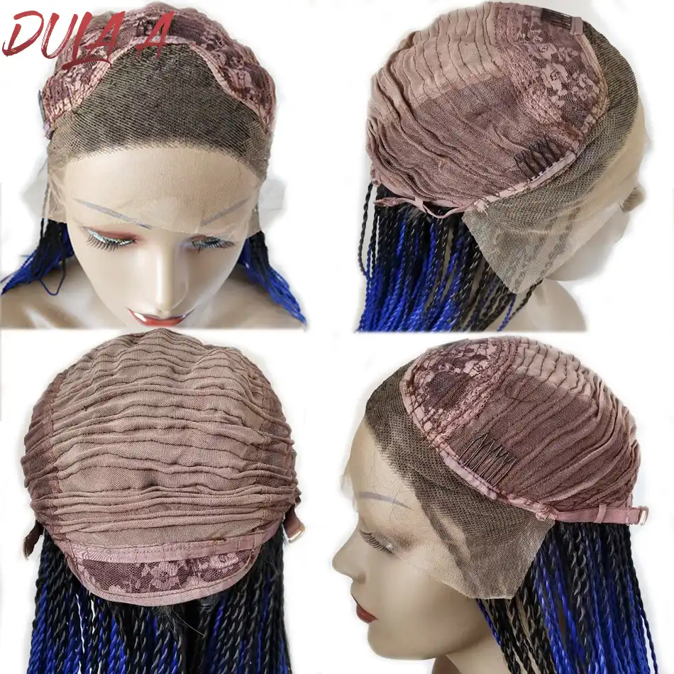 Senegalese 2x Twist Braids Wig Lace Front Synthetic Wig For Women