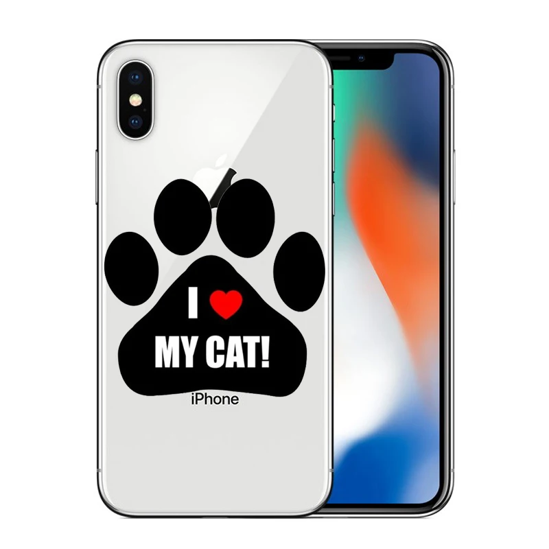 Забавные лапы принт кошка собака защитный чехол для телефона Силиконовый ТПУ для телефона чехол s Чехол для iphone 6 6S 7 8 Plus 5S 5C X XR XS Max10 11Pro - Цвет: TPU