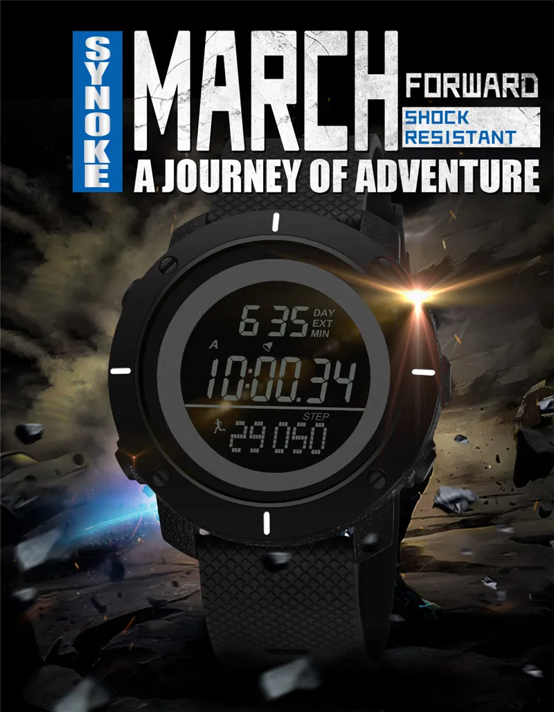 Sports Watch Men's Digital Waterproof Watch Top Brand Luxury Pedometer LED Electronics Wristwatches Male Clock 2018 New Relogio Masculino (2)