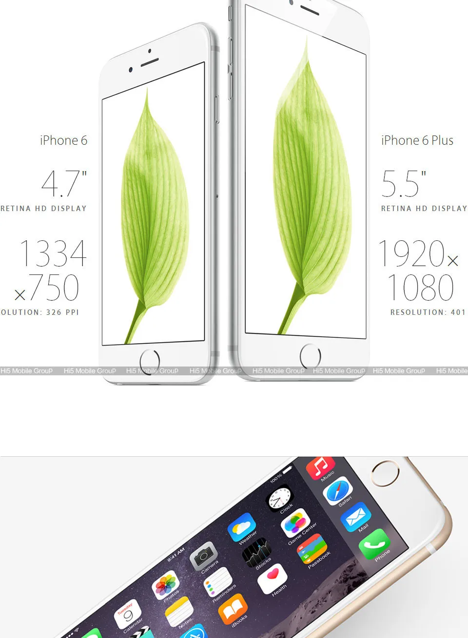 Разблокированный Apple iPhone 6 Wi-Fi 4,7 ''экран 16G/64 GB/128 GB ROM двухъядерный IOS 8MP камера 1080P 4K видео LTE мобильный телефон