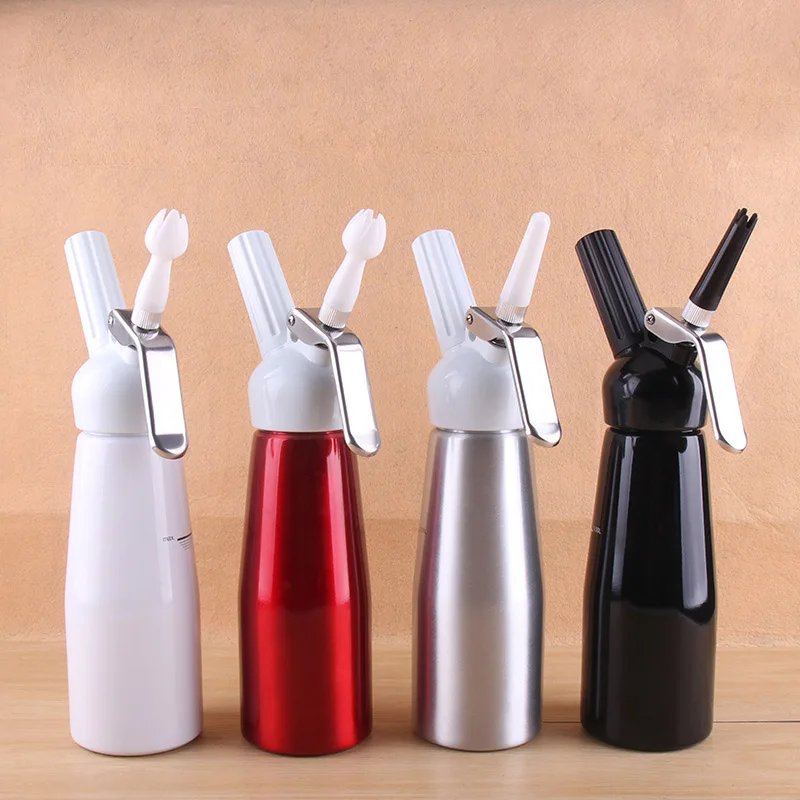 Coffee Dessert Cake Accessories Cream Dispenser Cleaning Brush 3 Nozzles Stainless Steel 500ML Cream Whipper Cream Foamer Gun