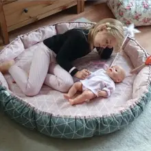 Разборный супер мягкий детский шезлонг, утолщенный детский коврик для ползания игровой коврик, переносные кроватки и колыбели, подушка круглое гнездо