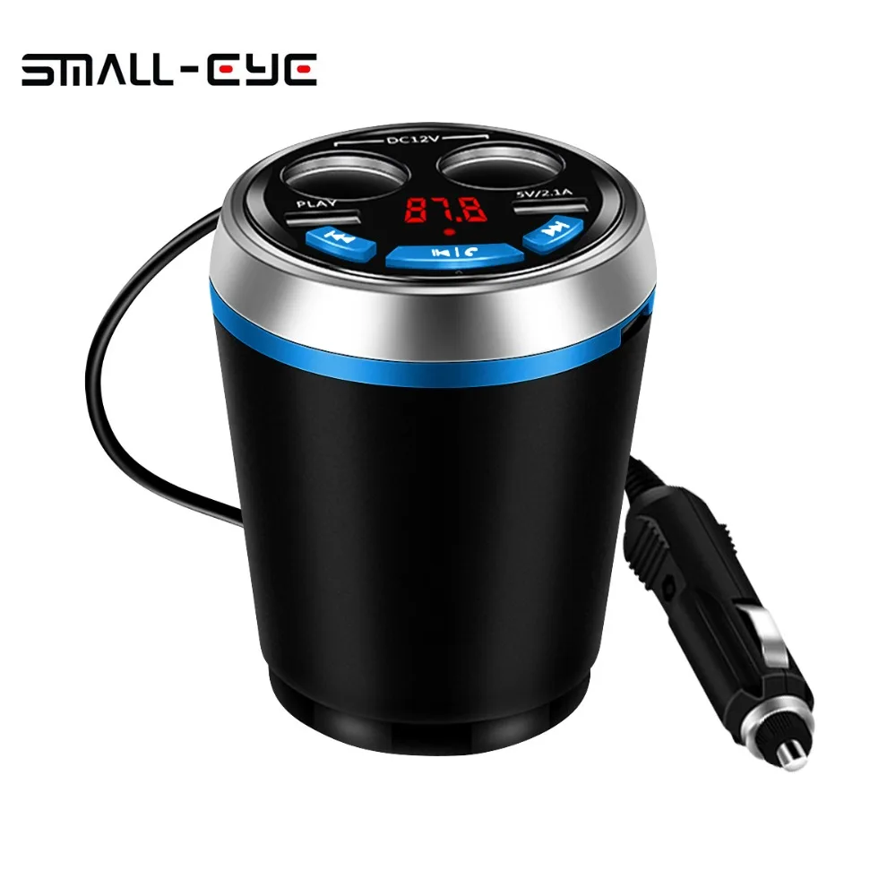 SMALL-EYE Multifunction Car Bluetooth Auto FM Trasmettitore double USB Charger Cup Cigarette Lighter Splitter Power | Автомобили и