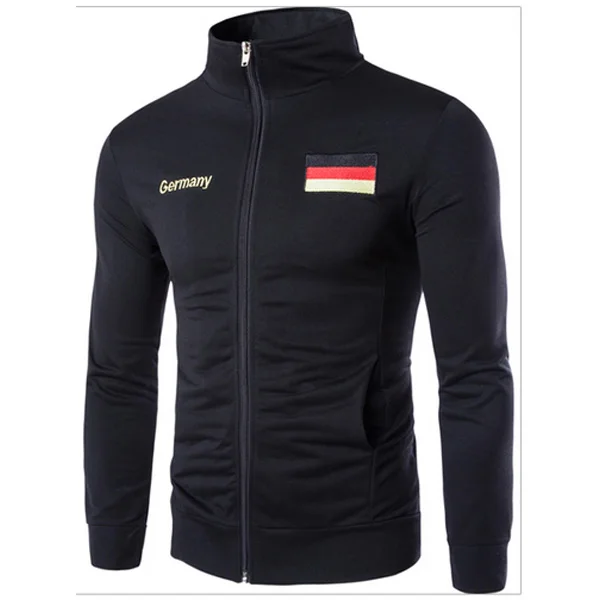 Мужская повседневная куртка мужская Германия Испания американский флаг вышивка дизайн модная куртка