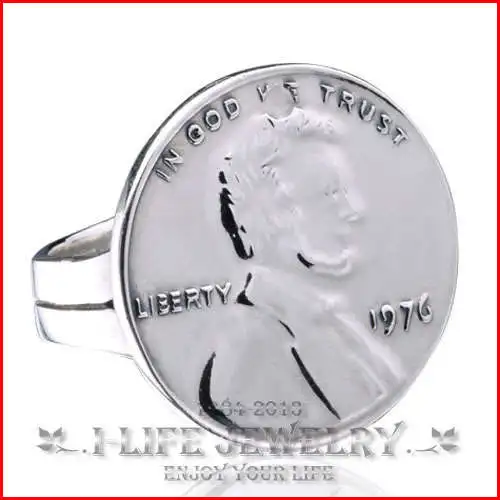 2014 Fashion 925 Sterling Silver Europe America Opening Coin Antique Engagement Rings For Sale Without Stone for Gentry | Украшения и