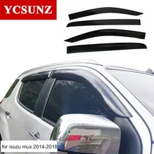 2017 window visor For Isuzu mux 2016 Accessories black window deflector Rain Guard For Isuzu mux 2014 2015 Exterior parts Ycsunz