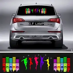 90*25 см автомобиля Стикеры ритм музыки gf-ml-13 светодиодная вспышка света лампы голосовой активации эквалайзер