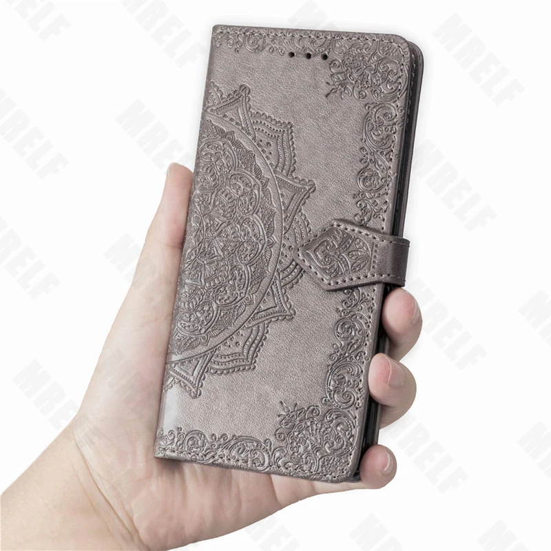 Чехол бумажник MRELF для Samsung Galaxy A7 2018 кожаный чехол Datura на телефон откидной