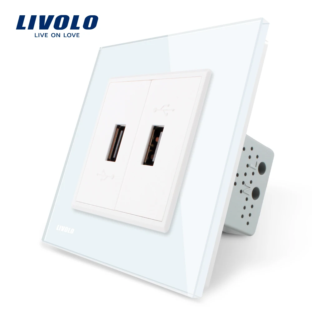 Livolo Роскошный настенный сенсорный выключатель, выключатель света, выключатель питания, Хрустальное стекло, розетка, многофункциональные розетки, свободный выбор