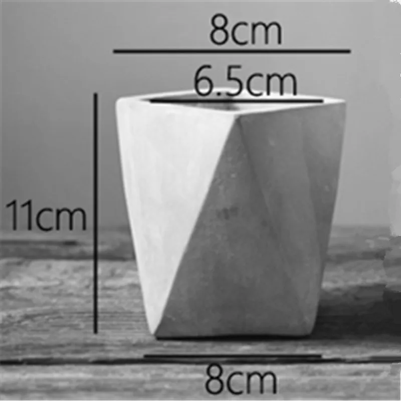 Retro Concrete Vase Making Molds Home Made flowerpot silicone mold for cement Succulent Cactus plants decoration pot