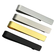 Acessórios de vestuário masculino moda cavalheiro colarinho fino aço inoxidável gravata clip preto prata metal gravata barra