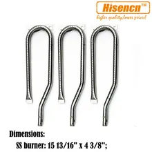 Hisencn 13361 3pcs/pk Barbeque Grill Stainless Steel Burner Replacement For Jenn Air Gas Grill 720-0336 ,Sams, Outdoor Burners