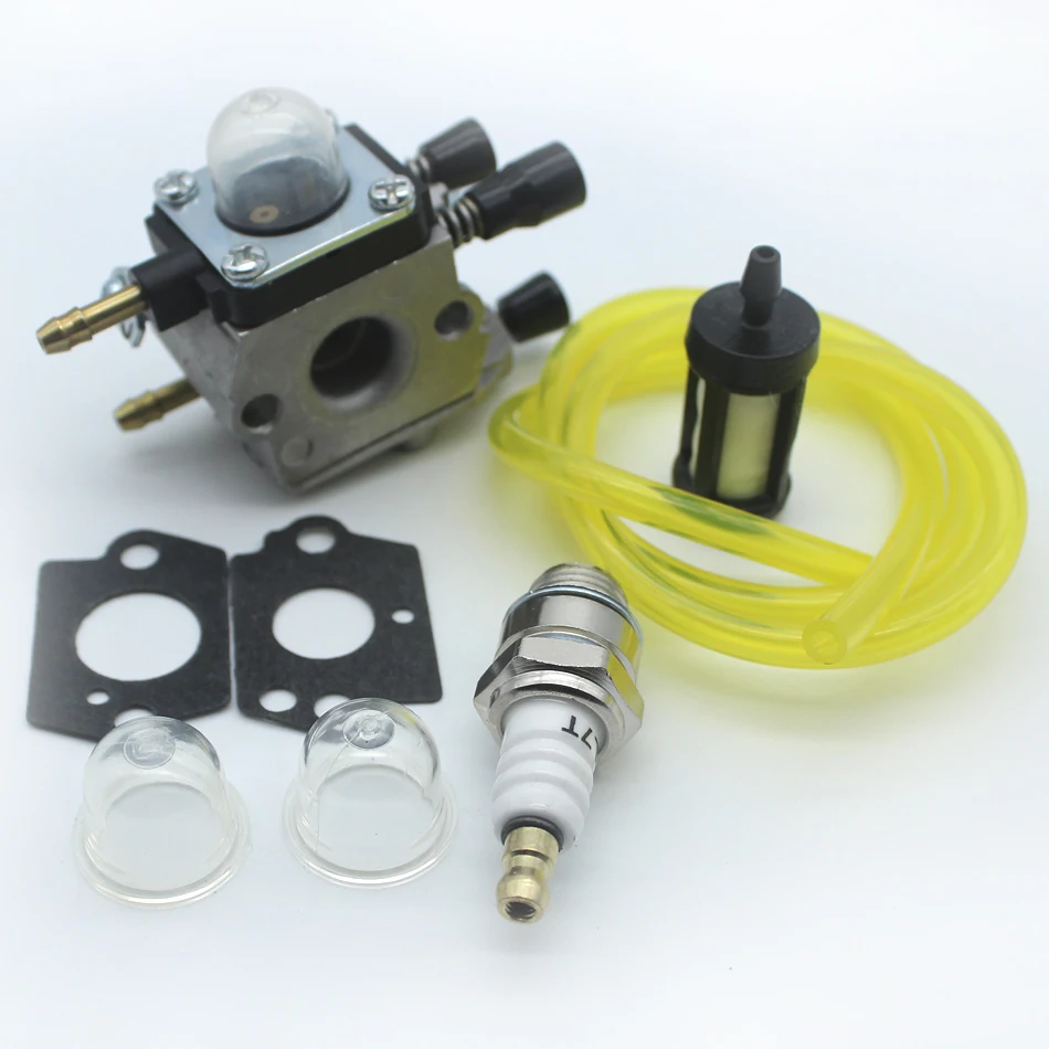 Carburetor Fuel Line Primer Bulb Spark Plug For Stihl Bg45 Bg46 Bg55