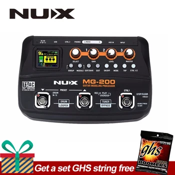 NUX MG-200 Guitar Modeling Processor Guitar Multi-effects Processor with 55 Effect Models EU Plug