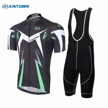 Xintown Профессиональный mtb велосипед Джерси нагрудник шорты Наборы для мужчин езда велосипед Костюмы зеленый крутой мужской Ropa Ciclismo велосипедные рубашки
