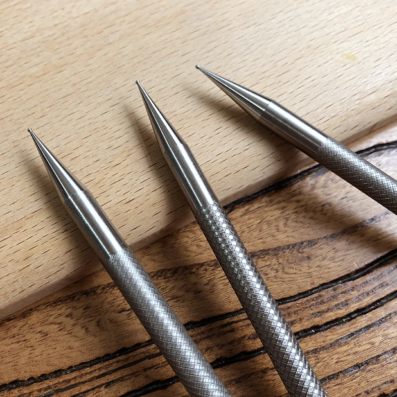 

Solid Metal Carving Line Drawing Round Pen Tip for Positioning Scribing Copy Painting Tracing for DIY Leather Craft