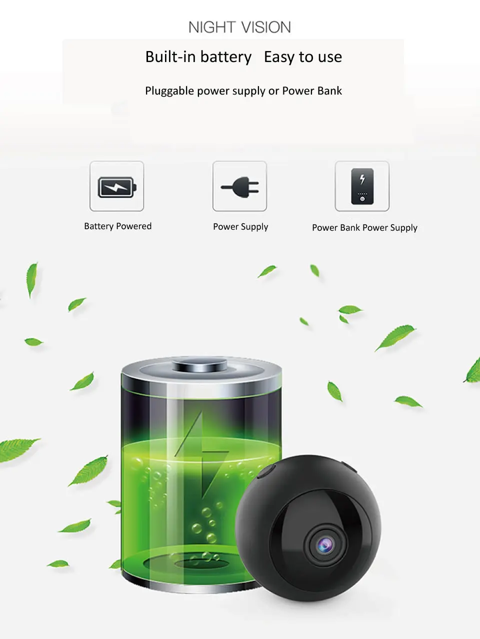 Mini WiFi Camera 1080P HD Wireless IP P2P Camera Small Micro Cam Motion Detection Night Vision Home Monitor Security Camcorders