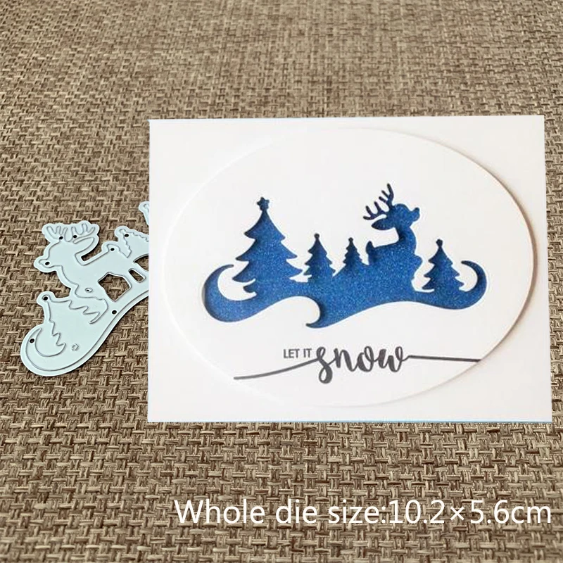

New Design Craft Metal Cutting Die Christmas deer and tree decoration Scrapbooking Album DIY Paper Card Craft Embossing Die Cuts
