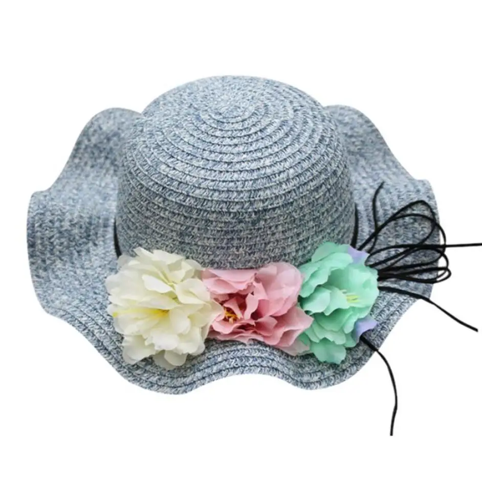 Детская летняя солнцезащитная Кепка для маленьких девочек, пляжная шляпа от солнца, милая модная соломенная шляпа, пляжная кепка - Цвет: AS SHOW
