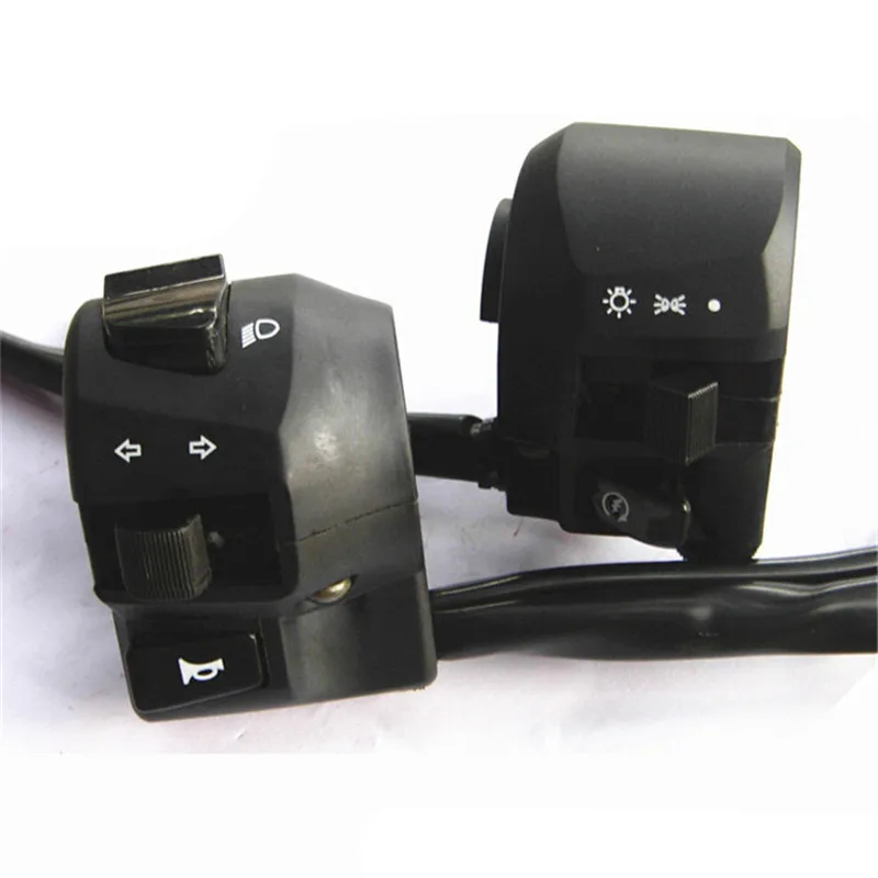 Motorcycle 7/8 Inch Handlebar Control Horn Turn Signal Switch Button Start Motorbike Switches for Yamaha YBR125 | Автомобили и