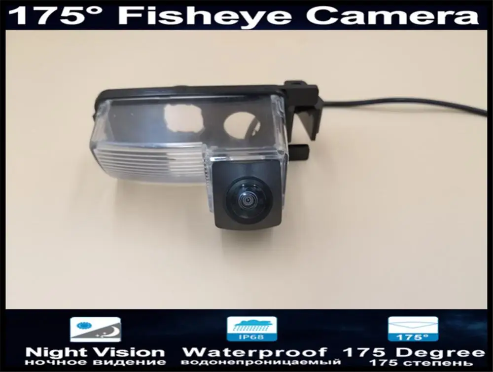 175 Degree MCCD 1080P Fisheye Car Rear view Camera forNissan Geniss Tiida Livina GF-R 350Z 370Z Sentra Cube Versa Reverse | Автомобили и
