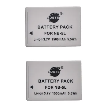

DSTE 2pcs NB-5L NB5L Battery for Canon IXUS 800 850 860 870 900 90 950 960 970 980 990 IS IXY 800 810 820 830 Camera