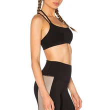 Спортивный бюстгальтер спортивный бюстгальтер sujetador deportivoТопы на бретелях женские без рукавов черный мягкий Топ спортивные колготки для тренировок спортивная одежда