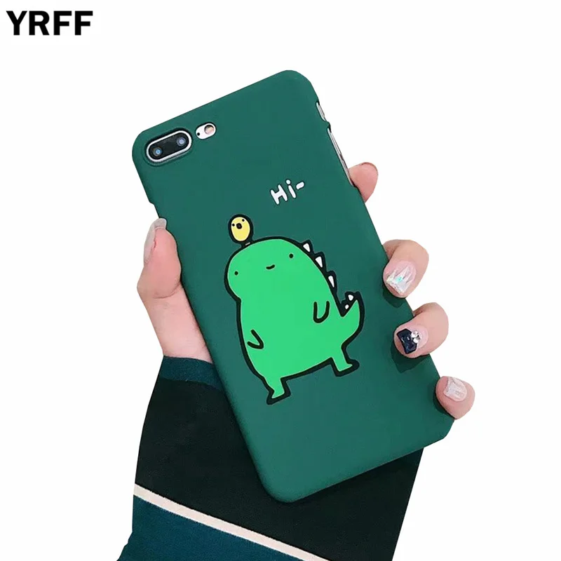 

Cute Cartoon chick Dinosaur Phone Case For iphone X XS MAX XR Case Cover For iphone 6 6S 7 8 Plus Ultra thin Hard PC Case Fundas