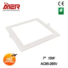 Квадратная Светодиодная потолочная панель света 15 Вт яркий SMD 2835 FedEx, AC85-265V