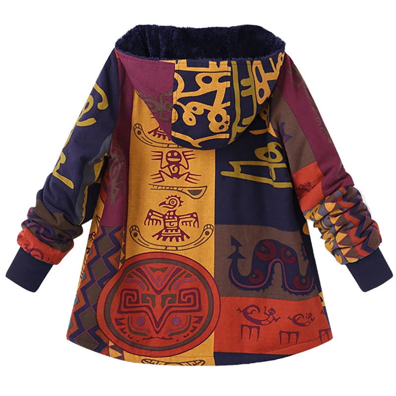 wonderful  ZANZEA 2019 Autumn Winter Women Hooded Coat Femme Printed Outerwear Warm Basic Jacket Jaqueta Femin