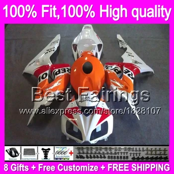 

Fairing Repsol White For HONDA CBR1000RR 06 07 Injection 39B74 CBR 1000RR 1000 RR 2006 2007 CBR1000 RR Orange red 06-07 +decal