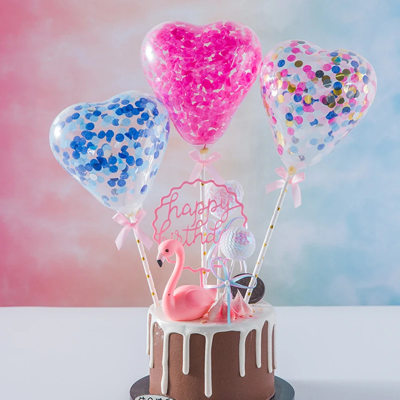 Generic 5inch Confetti Balloon Cake Per For Baby Shower Roundblue