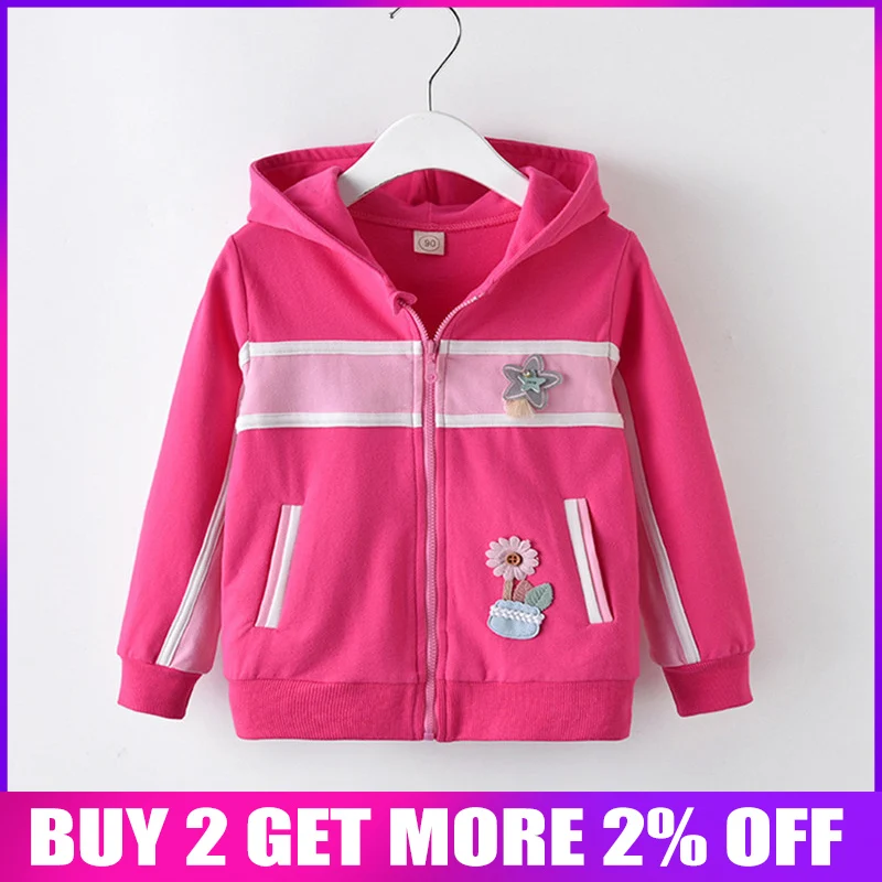 

BibiCola girls jackets autumn spring cotton hoodies coat children outerwear kids clothing sport cardigan girls tops jackets