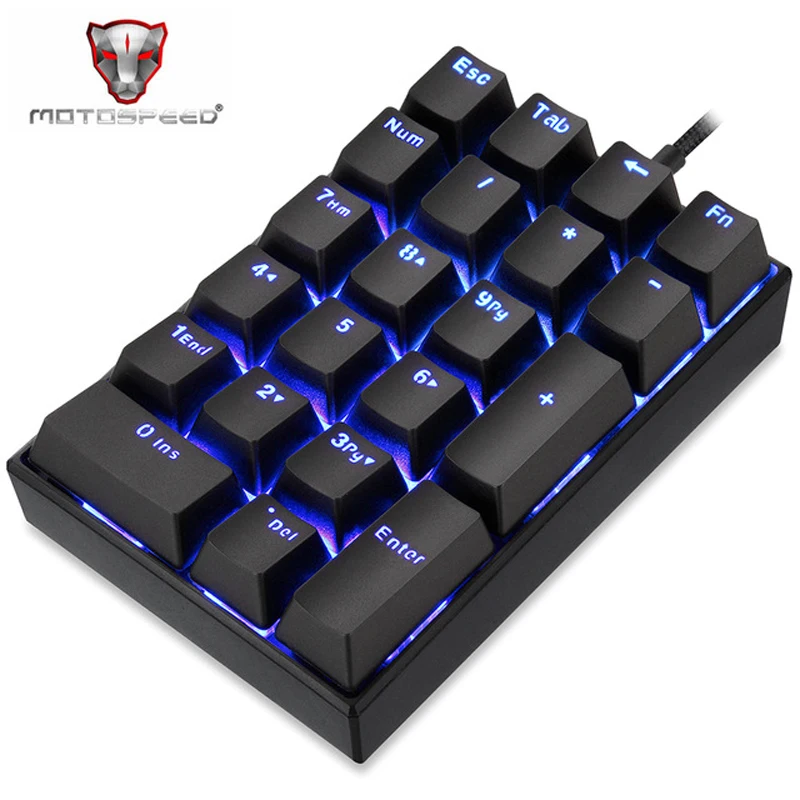 Motospeed K23 Numpad цифровая клавиатура одна рука мини механическая с подсветкой RGB Keybord