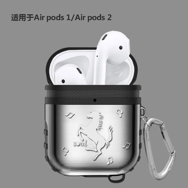 Металлический и силиконовый чехол для Apple Airpods 1 и 2, чехол для Apple, беспроводная Bluetooth гарнитура, зарядка, защитный чехол для AirPods Pro