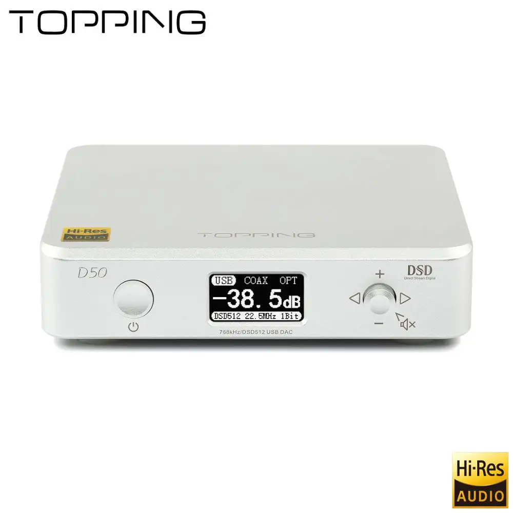 Топпинг D50S Настольный DAC декодер HIFI Fever USB, коаксиальный, оптический, DSD512 твердое решение XMOS(XU208) 2x ES9038Q2M OPA1612