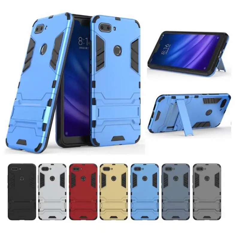 Por Xiao mi 8 SE caso de silicona híbrido PC