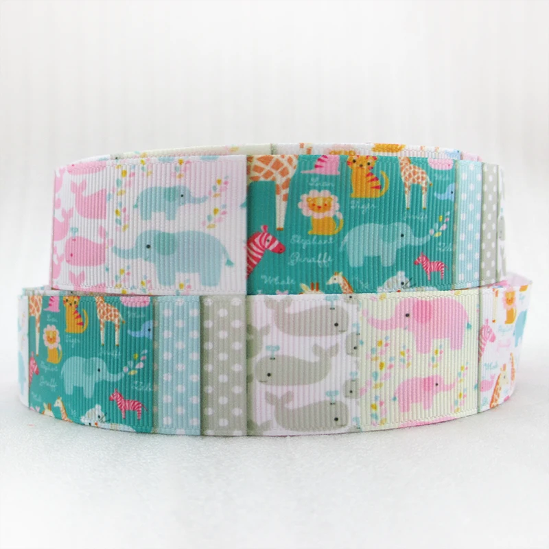 

10Y45669 1"(25mm) animal high quality printed polyester ribbon 10 yards, DIY handmade materials, wedding gift wrap